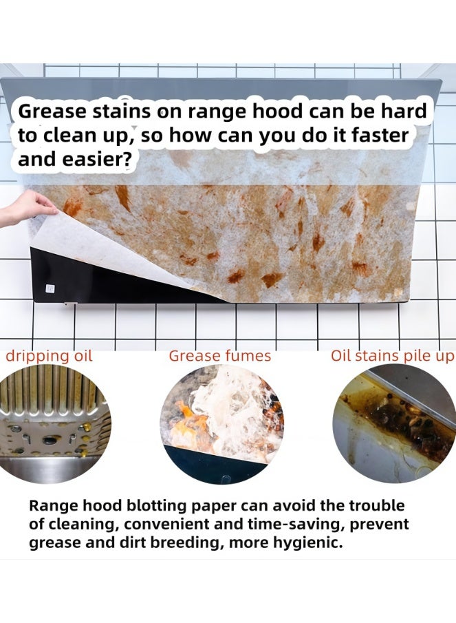 Disposable Range Hood Filters Sheets,Non-woven Oil Filter Paper,Hood Filters For Kitchen,Flame Retardant High Temperature Filter Fabric (46 * 1000CM) - Image 2